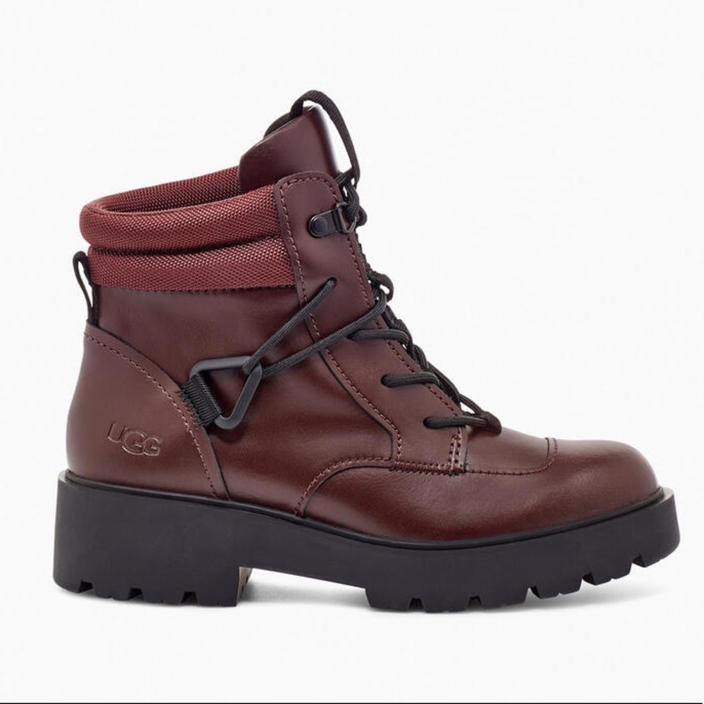 UGG | Tioga Hiker Combat Boot In Burgundy Size 5.5 NEW